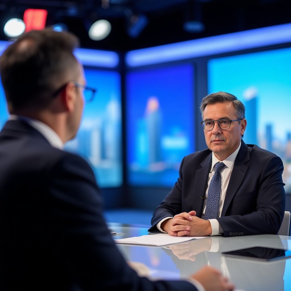 Entrevista en televisión